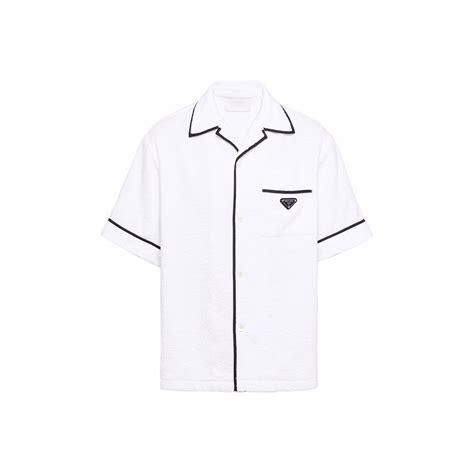 cotton bowling shirt prada|prada bowling shirt sale.